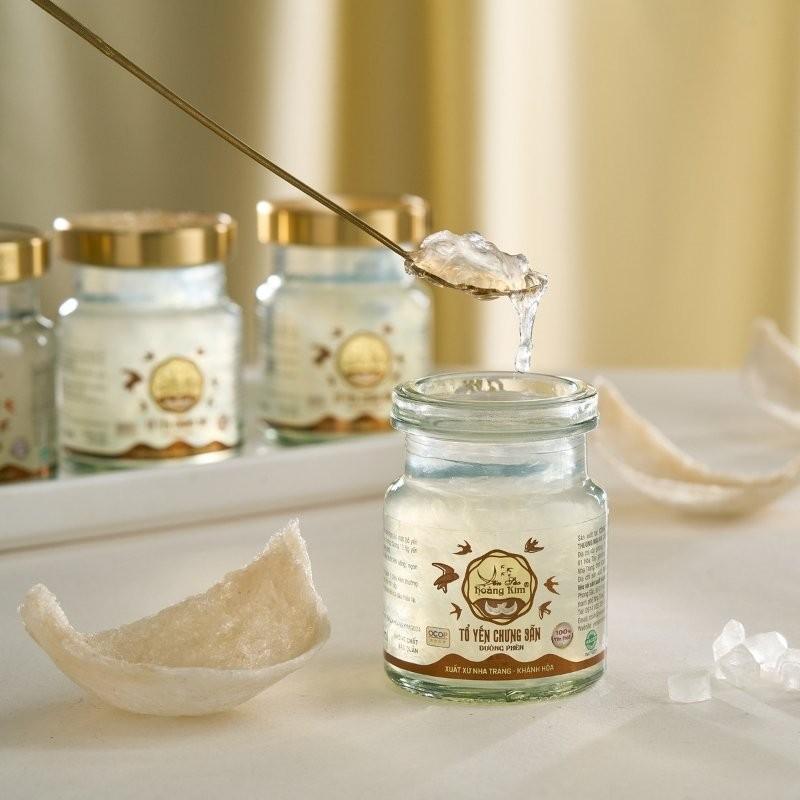 [CHÍNH HÃNG] Yến Sào Hoàng Kim - Hộp Quà Phúc Lộc Sum Vầy (50g Tổ Yến Sạch Loại 1 &amp; 4 Hũ Yến Chưng Đường Phèn) Quà Tặng Gia Đình