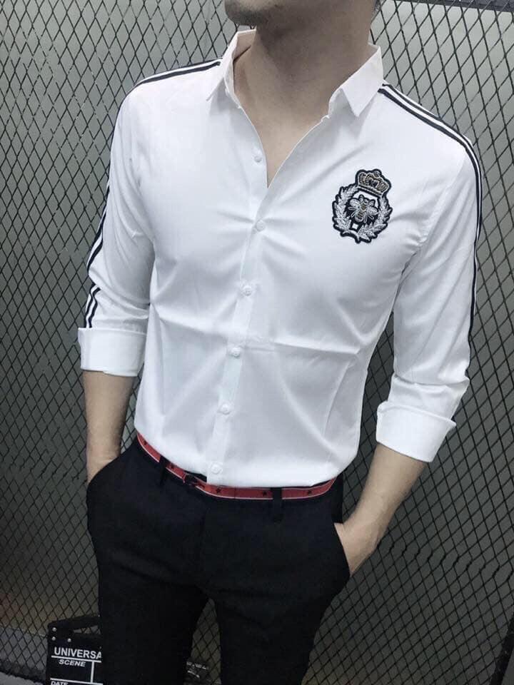 Áo Sơ Mi Nam Nữ Dài Tay Thiêu Họa Tiết Cực Xinh Thời Trang