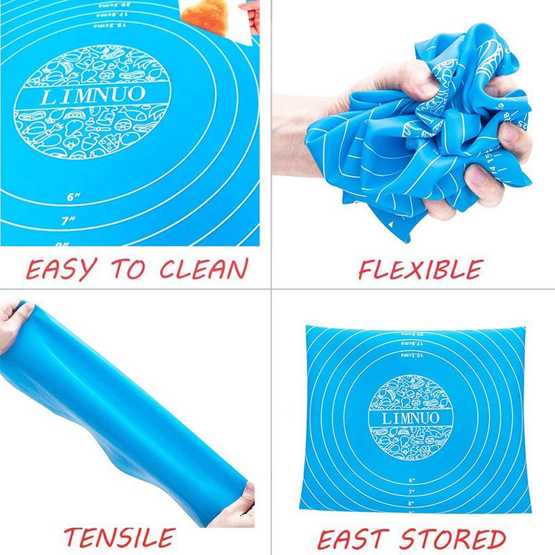 Khuôn Nướng Bánh Silicon Thảm Bộ Có Số Đo Bánh Ngọt Cán Thảm Không Chứa BPA Chịu Nhiệt Miếng Lót Nấu Ăn Nhà Bếp Bánh Ngọt Tờ Lò Nướng Dòng