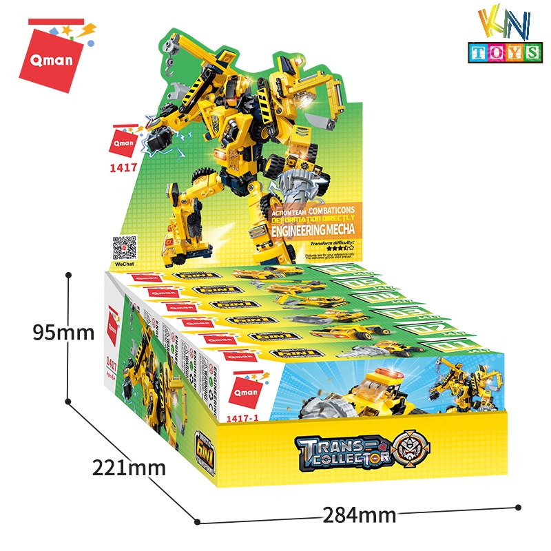 Đồ chơi xếp hình, lắp ráp Qman 1417 - Người máy kĩ thuật