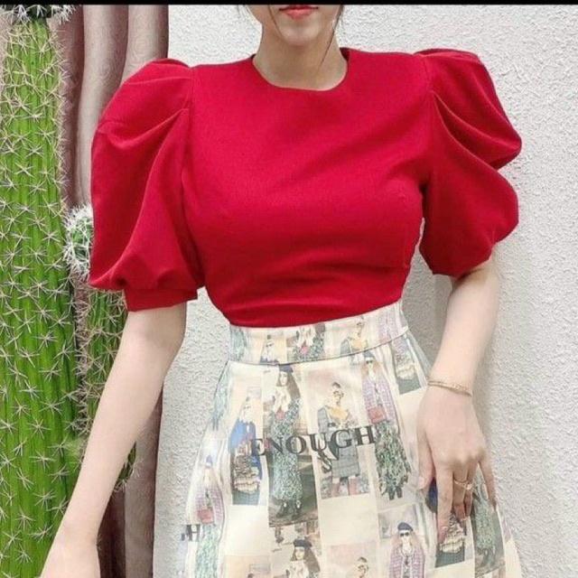 Áo Croptop Tay Phồng YURITA Khoá Sau Cổ Tròn Style Hàn Quốc Tiểu Thư Dễ Thương Tay Ngắn Nhiều Màu Chất Dày Dặn