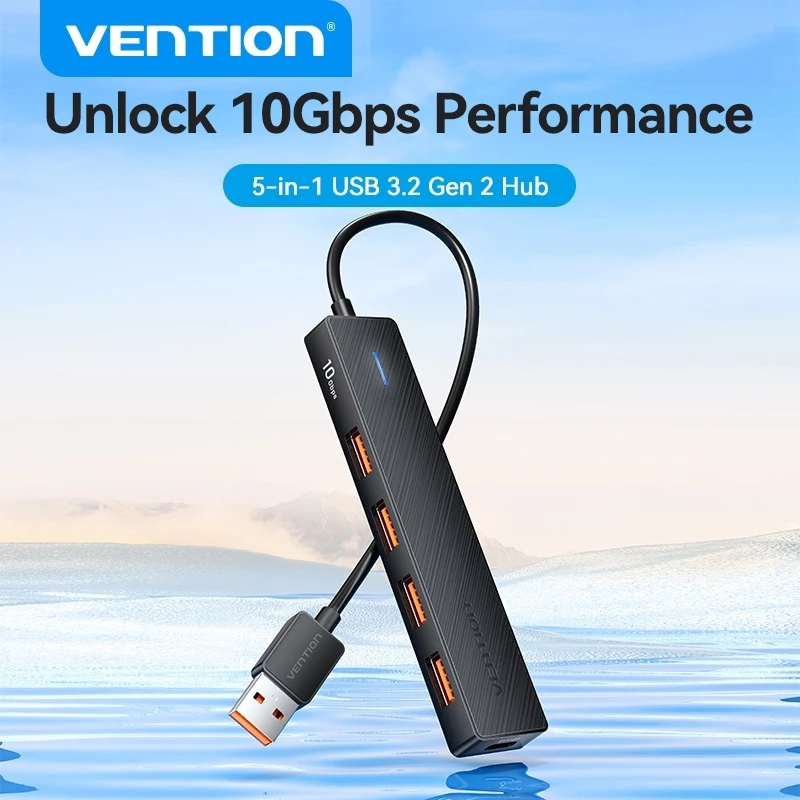 Hub usb 3.2 10Gbps mở rộng 4 cổng usb cho Laptop/ PC Vention CHO  _ Hàng chính hãng