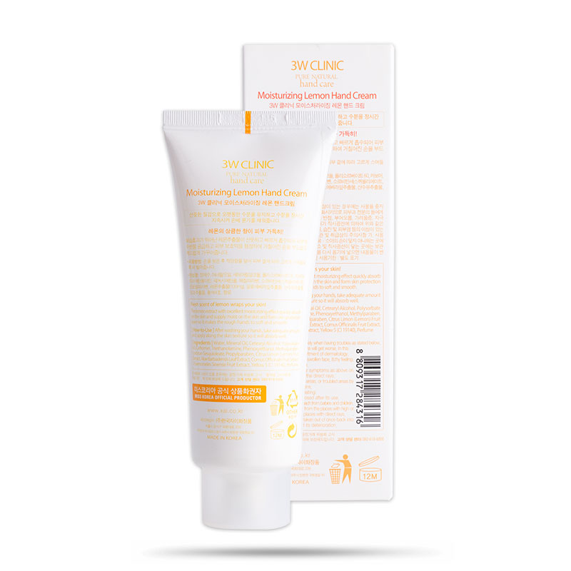 Kem Dưỡng Da Tay Hương Chanh 3W Clinic Lemon Hand Cream 100ml