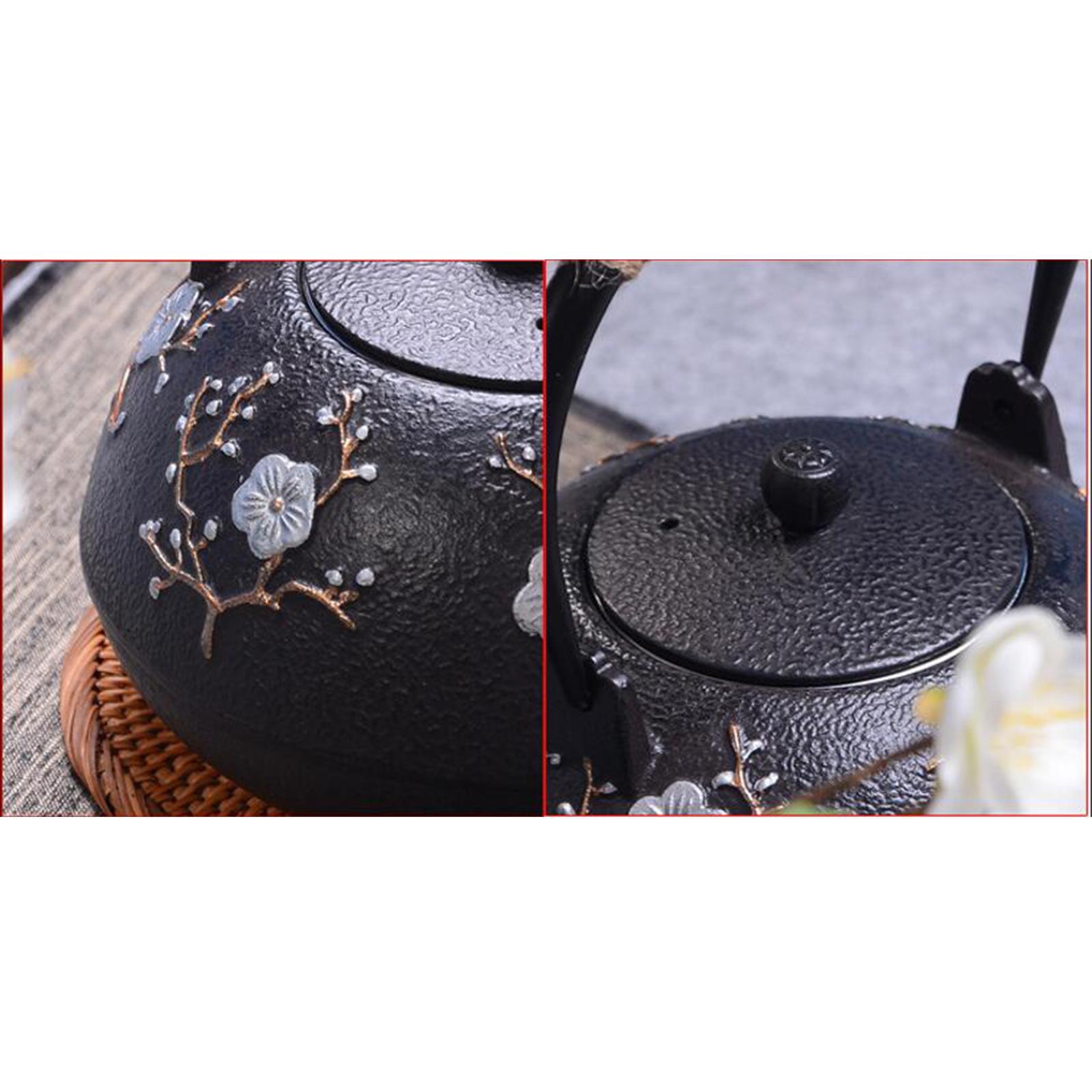 Chinese Cast Iron Teapot Tea Kettle 1.2L with Stainless Steel Infuser