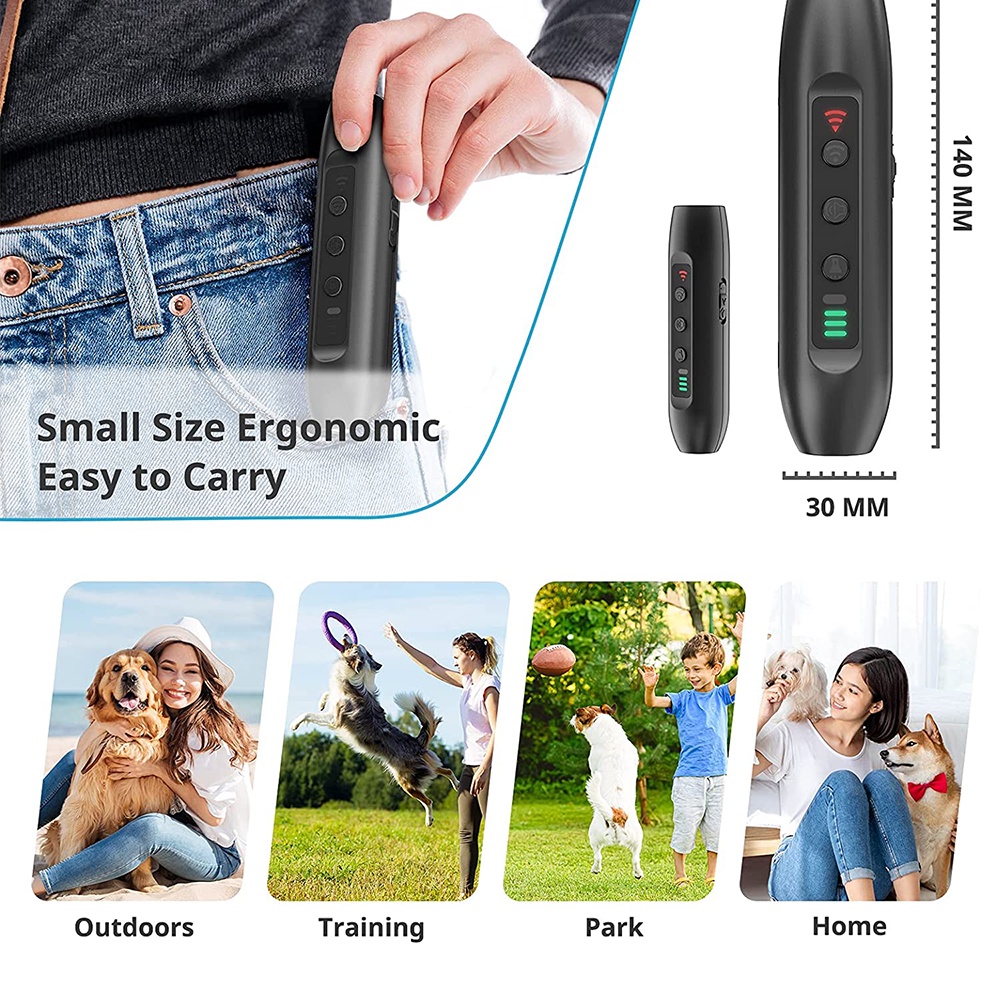 Máy đuổi chó, huấn luyện chó đèn led nhấp nháy tự vệ Anti Barking Device Dog Repeller 3 in 1 Ultrasonic