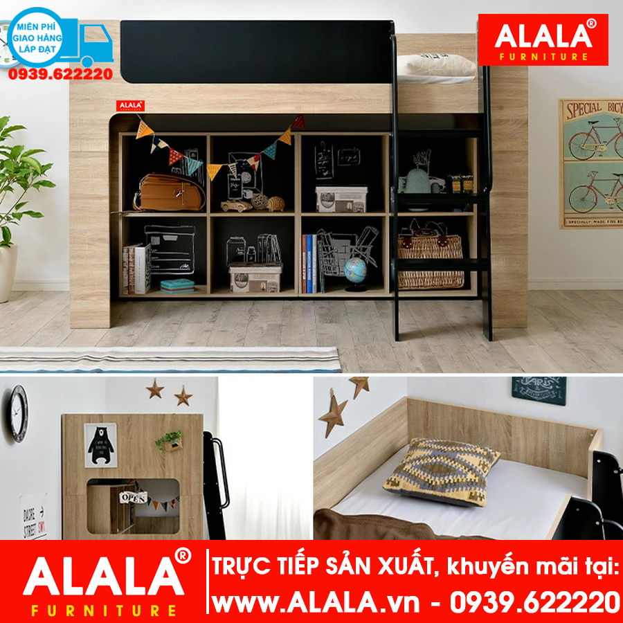 Giường tầng cho Bé ALALA140 đa năng - www.ALALA.vn - Za.lo: 0939.622220