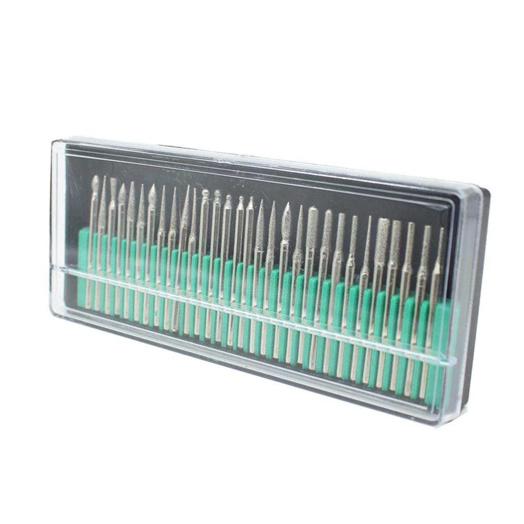 30 Pieces New 3mm Electric Grinding Head Burrs Bur Bit Set Shank Rotary Tool