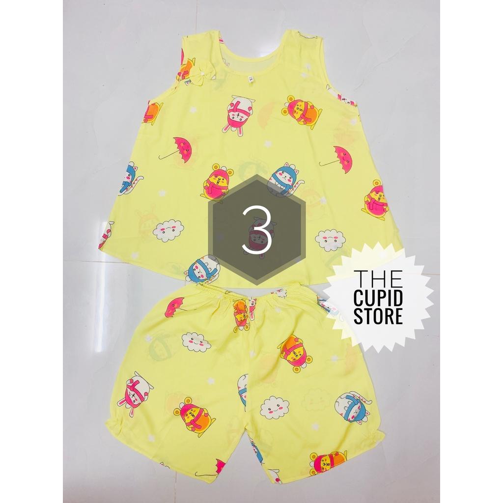 Đồ bộ chất liệu tole lanh 2 da loại 1 cho bé gái từ 7-10 kg - The Cupid Store