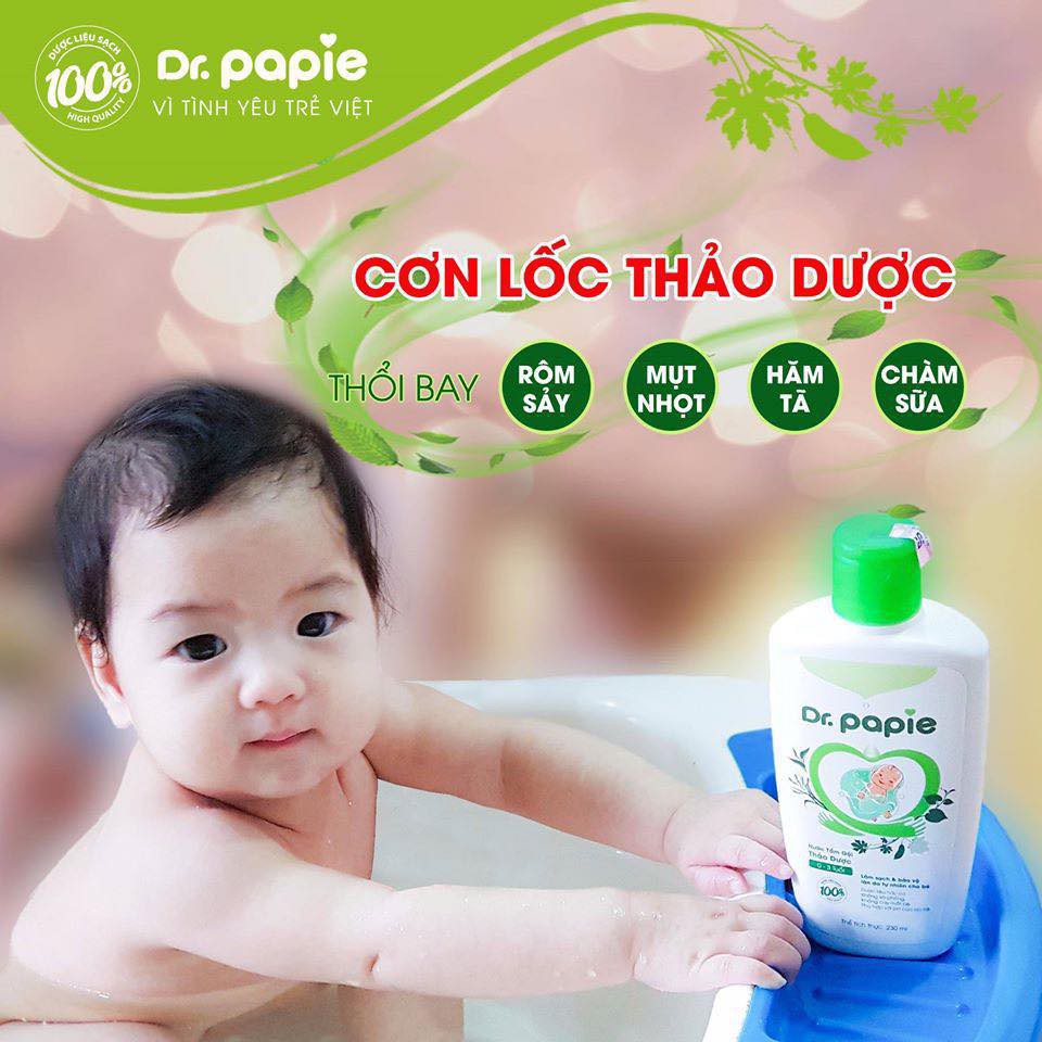 Nước tắm gội thảo dược Dr.PaPie (230ml)