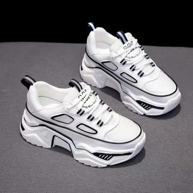 Giày Sneaker nữ MK độn đế 5cm siêu êm chân mẫu mới Hot trend 2021, giày nữ đi học phong cách thể thao cá tính