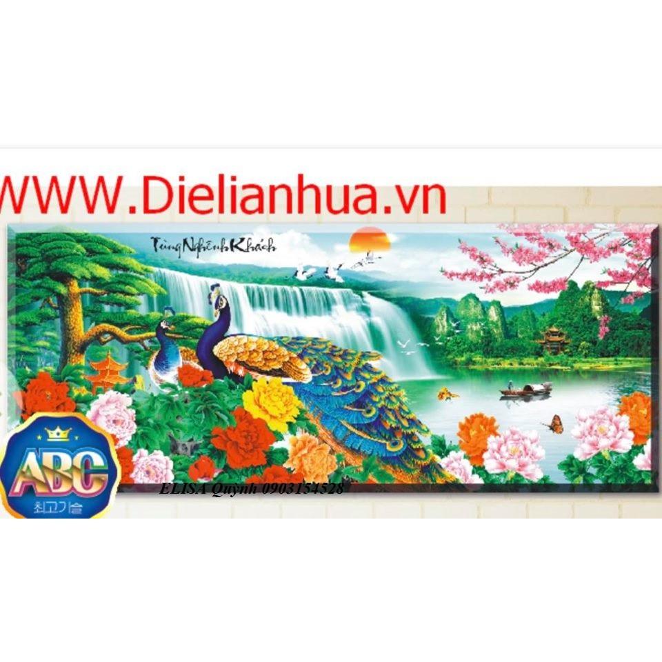 Tranh đá tùng nghênh khách DF248 - kích thước: 180 * 80cm.