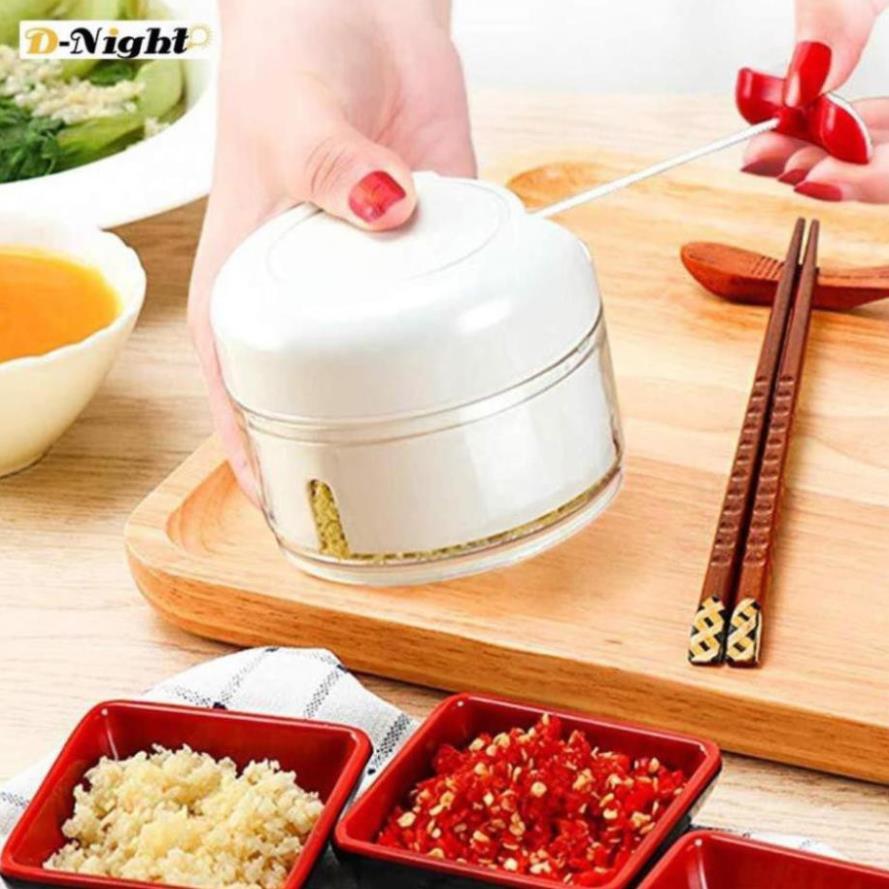 Máy xay đa năng bằng tay say hành tỏi ớt rau củ quả cực nhanh