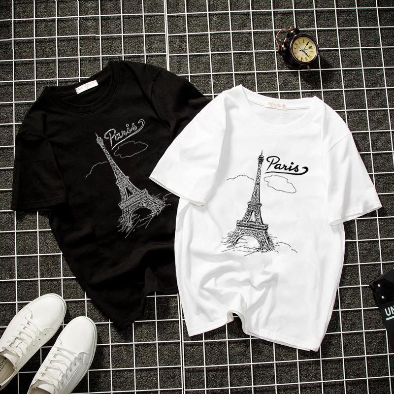 Áo Thun Nam Unisex In Tháp PARIS Kiểu Dáng Hiện Đại Hợp Mọi Lứa Tuổi AT25