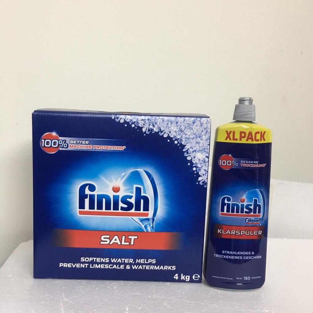 Muối rửa bát FINISH 4 kg + bóng finish chuyên dùng cho máy rửa chén bát