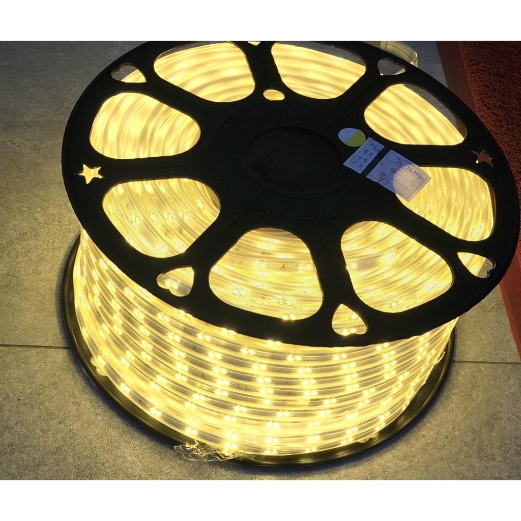 Đèn led cuộn 5730 trắng/vàng cuộn 100m quấn cây ngoài trời, trang trí quán cà phê, hắt trần