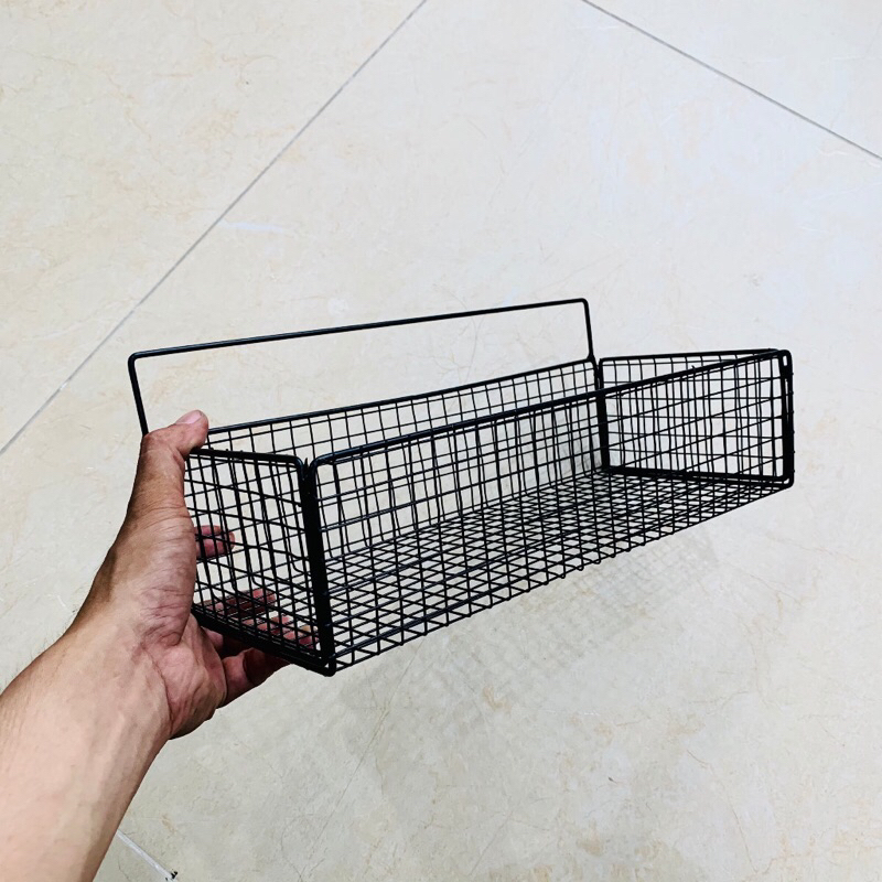 Kệ để đồ nhà tắm, kệ phòng bếp dán tường, hình chữ nhật, kệ thép sơn tĩnh điện