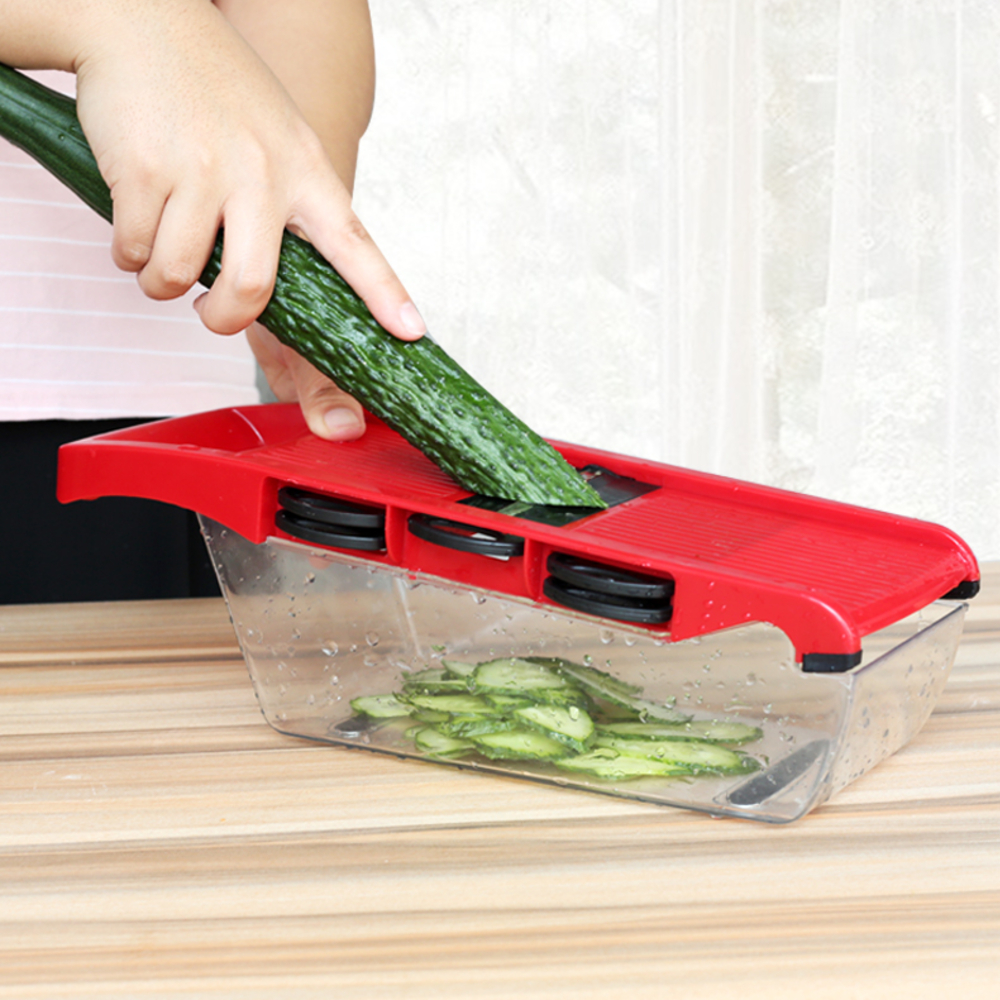 Bộ Dụng Cụ Nạo, Bào, Cắt Lát Rau Củ Quả Đa Năng 6 in1