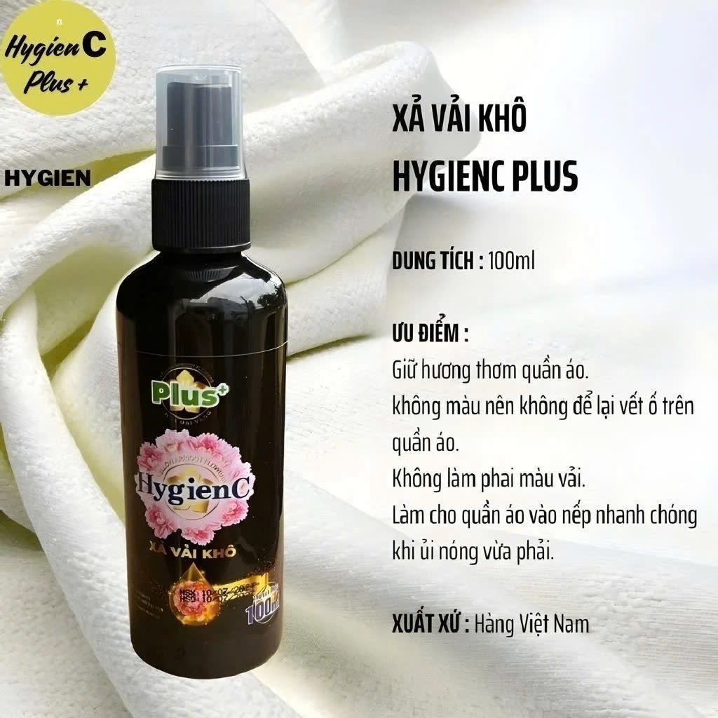 Xịt Thơm Quần Áo - Nước Xả Vải Khô Lưu Hương Bền Lâu Chai 100ml