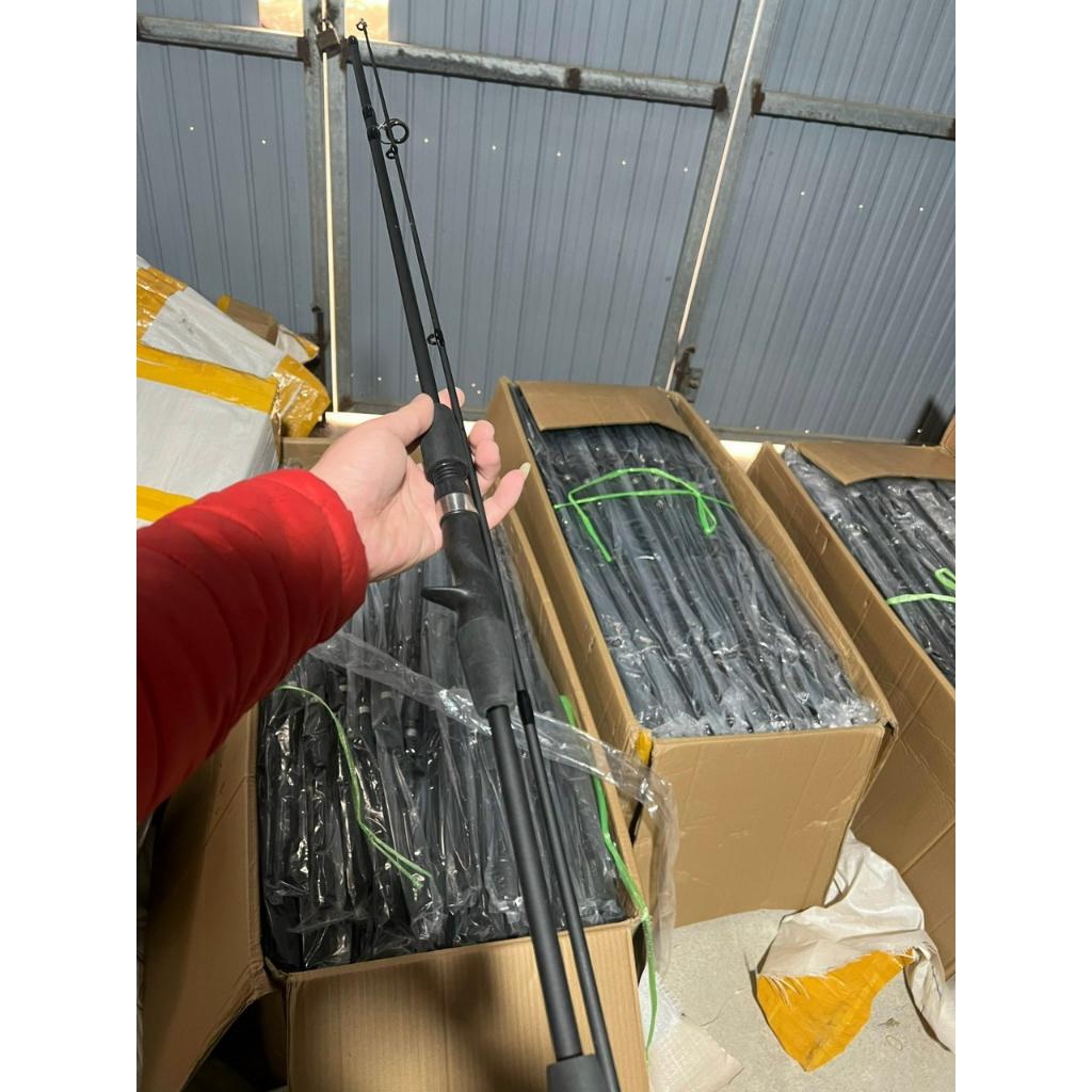 Bộ cần câu lure máy ngang kèm máy giá rẻ  - Combo bộ cần lure Sói Đen máy ngang giá rẻ