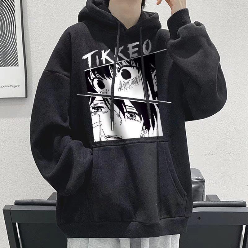 Áo Hoodie Lông Cừu Dày Dặn In Họa Tiết Anime Thời Trang Hàn Quốc Cho Nam