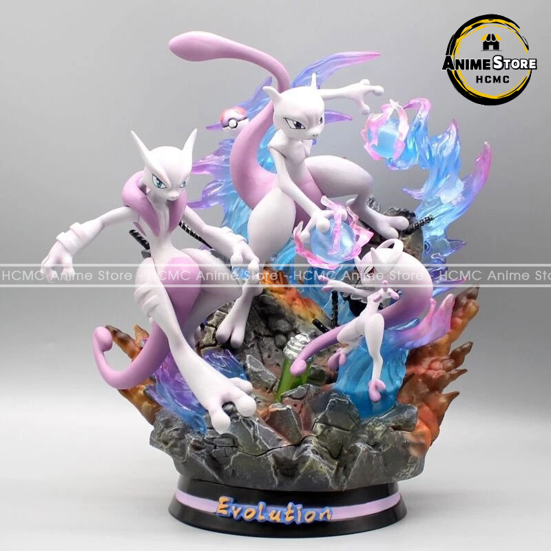 Mô hình Pokemon tiến hóa Mewtwo Mega X Y cực ngầu có LED