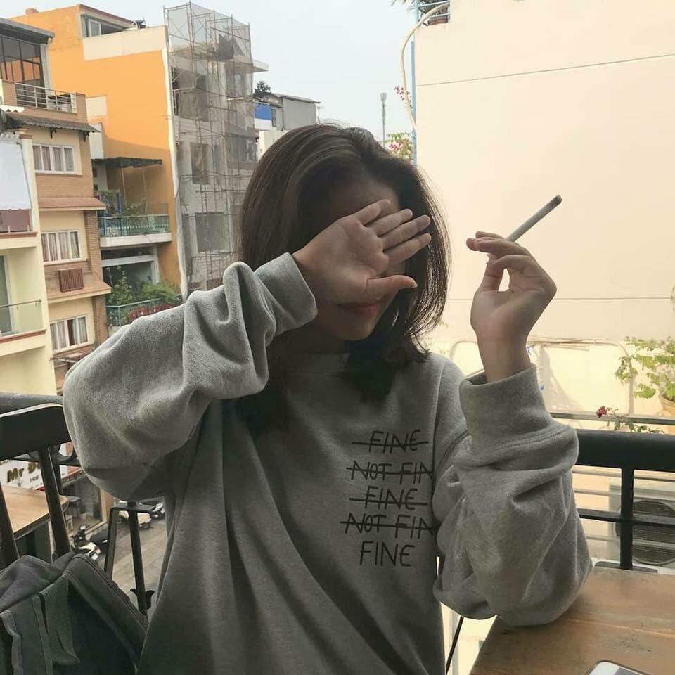 Áo Thun Sweater Nữ Xám FINE NOT FINE