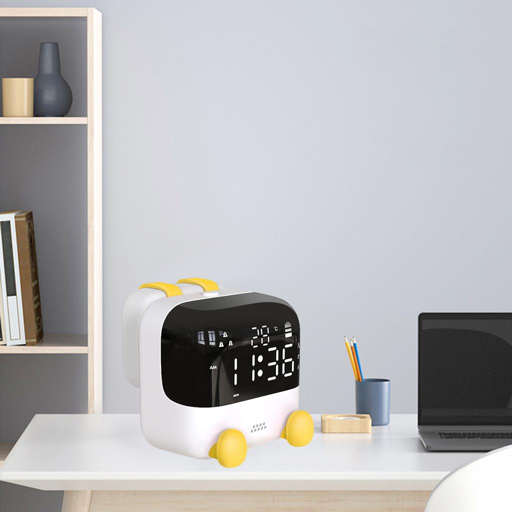 Portable Travel Alarm Clock with USB Charger Small Digital