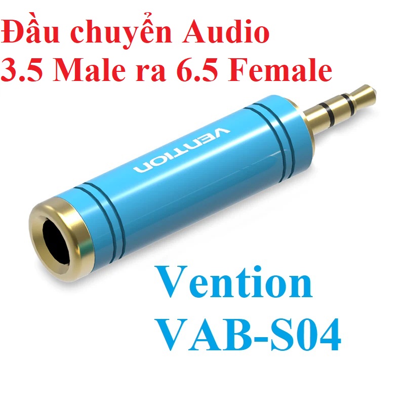 [ 3.5mm ra 6.5mm ] Đầu chuyển audio 3.5 male ra 6.5 Female Vention VABS04 - Hàng chính hãng