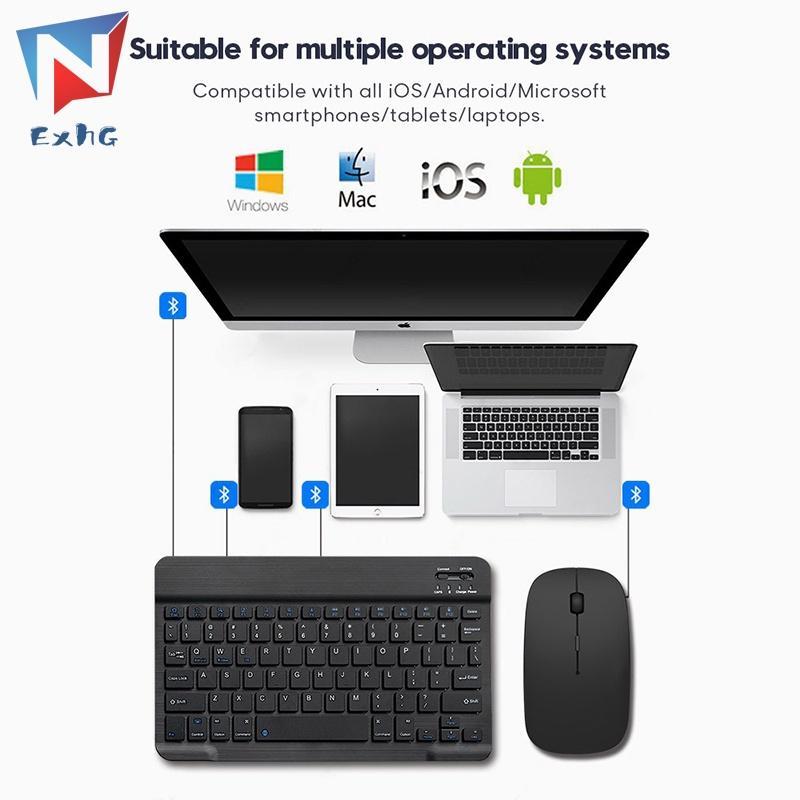 Bàn Phím Bluetooth Không Dây Gọn Nhẹ Di Động Cho Điện Thoại IOS Android Máy Tính Bảng