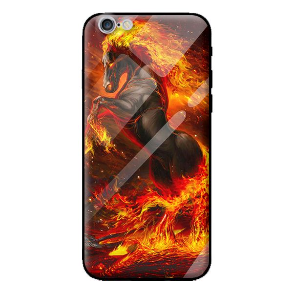 Ốp kính cho Iphone 6 Plus mẫu NGỰA 13 - Hàng chính hãng