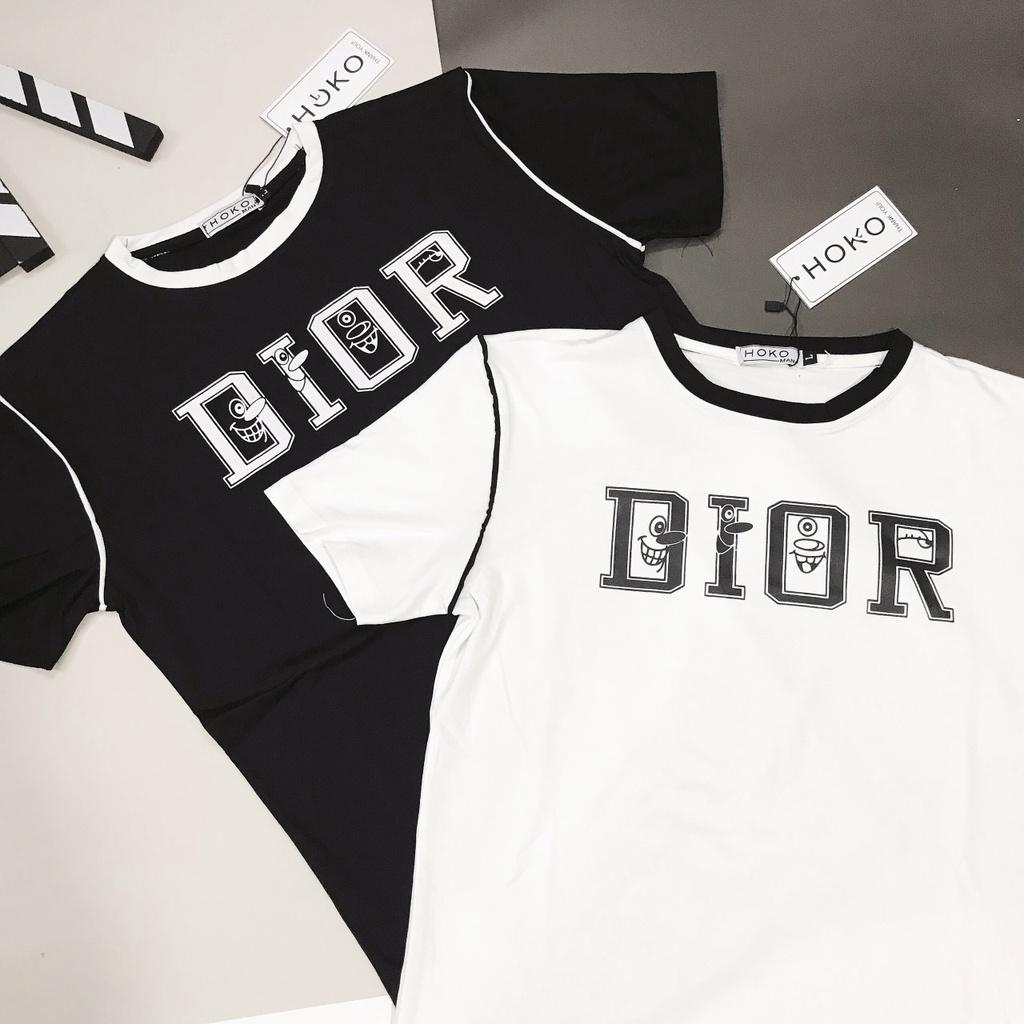 Áo thun Nam Cổ Tròn DIOR viền cổ Fashion Eking Clothing x HOKO, Vải Cotton co giãn - thấm hút tốt, năng động trẻ trung