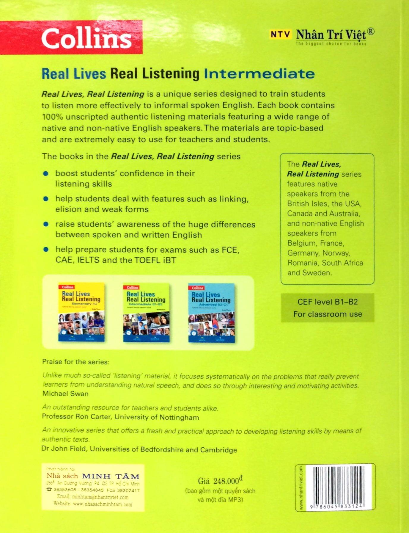 Real Lives Real Listening Intermediate B1 - B2 (Kèm CD)