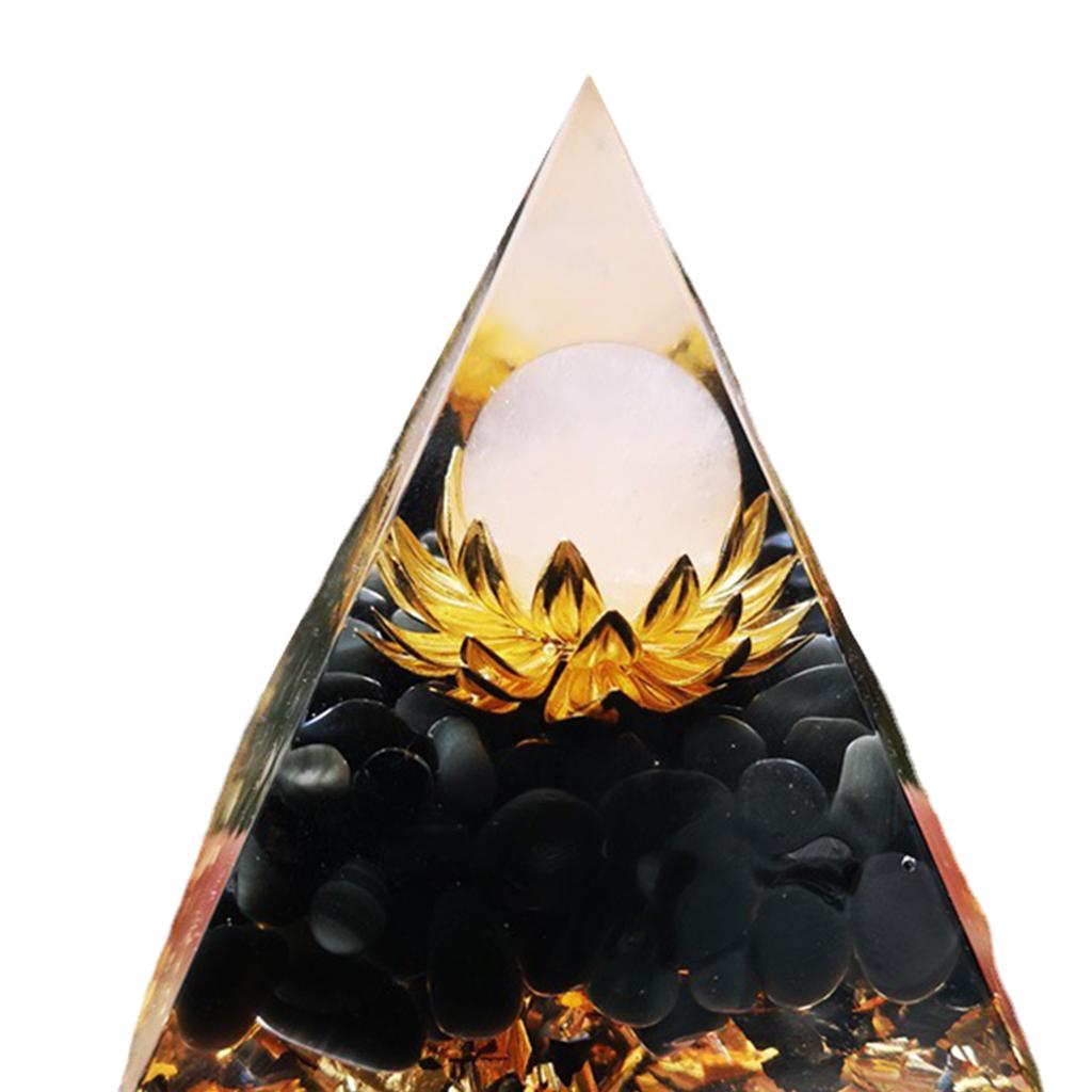 Crystal Pyramid Spiritual Natural Energy Amethyst Decor