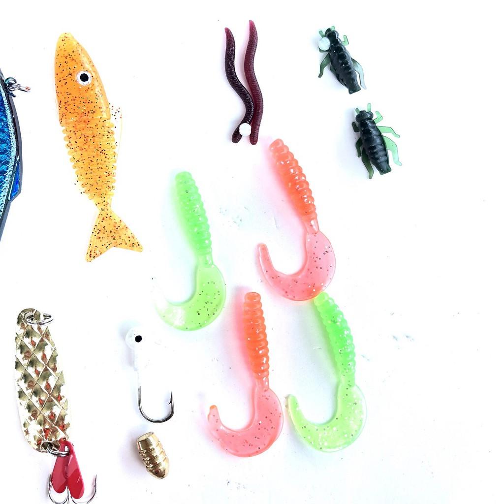 Sét mồi câu lure GW , 14 con mồi lure tổng hợp