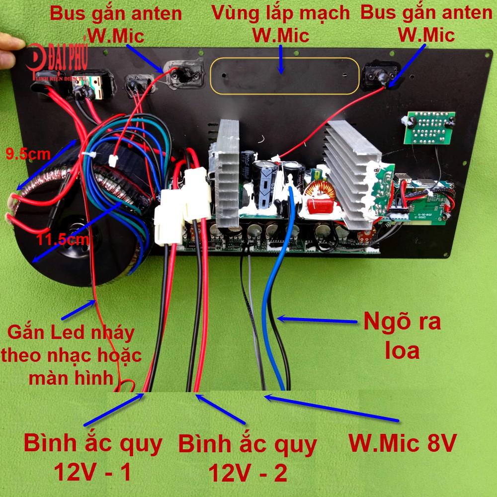 Mạch loa kéo Reverb Echo + Chống hú công suất lớn chuyên loa kéo 5 tấc đôi, 6 tấc đôi cao cấp - âm thanh cực mạnh