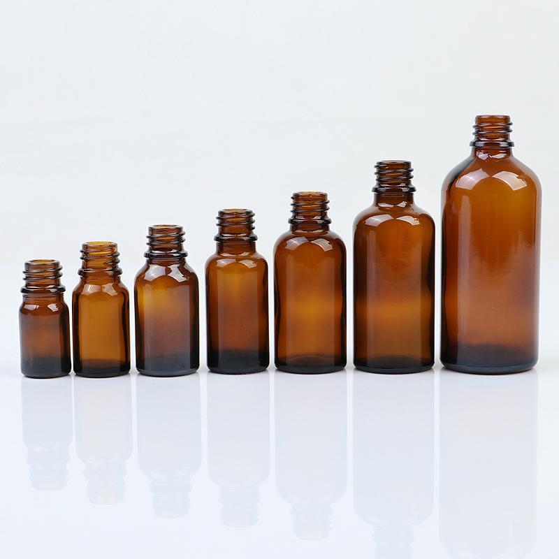 3Pcs Amber Glass Bottle With Dropper, Empty Brown Cosmetex Glass Bottle,