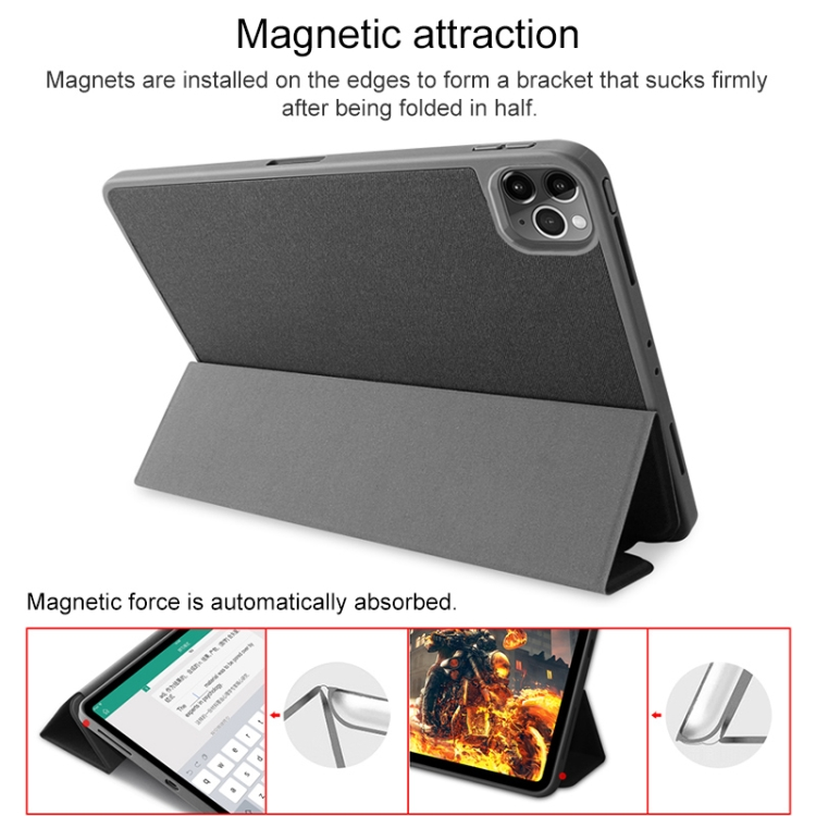 Case Bao da chống sốc mặt lưng canvas cho iPad Pro 11 2022 chip M2 / 2021 chip M1 / 2020 hiệu Mutural Yashi Series  - hàng nhập khẩu
