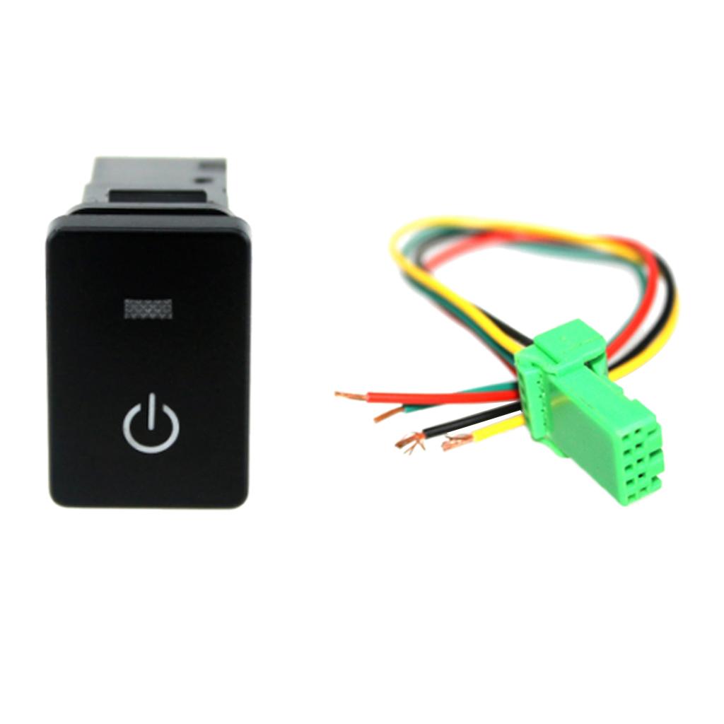 Blue LED Starting Push Button Switch 12V For Toyota Land Cruiser Prado RAV4