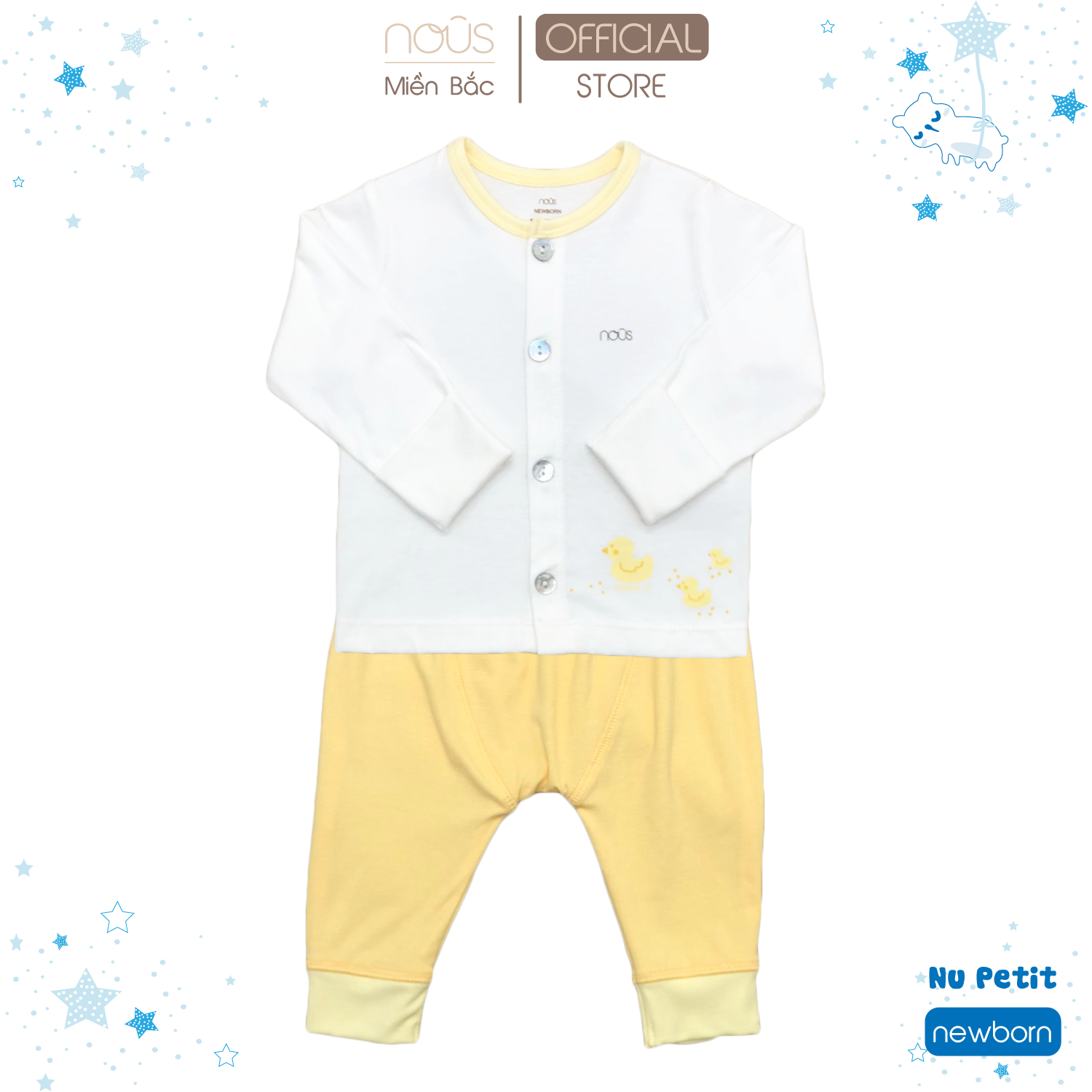 Bộ sơ sinh Nous - Bộ cài thẳng Newborn Nous Petit (3-5.5kg)