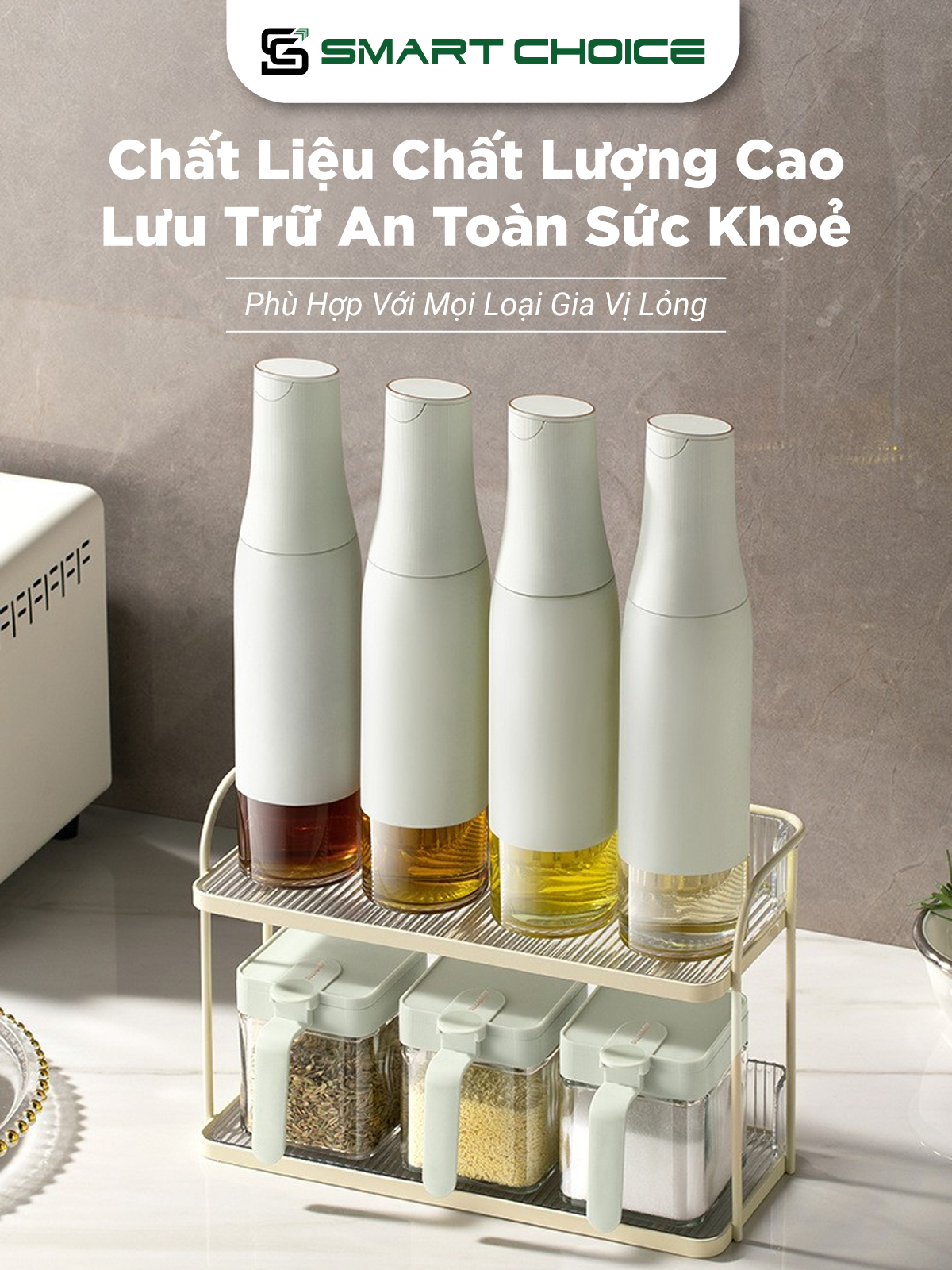 Bình Đựng Dầu Thuỷ Tinh SmartChoice Chính Hãng Đóng Mở Tự Động 2 Màu Cao Cấp SCG-PK130