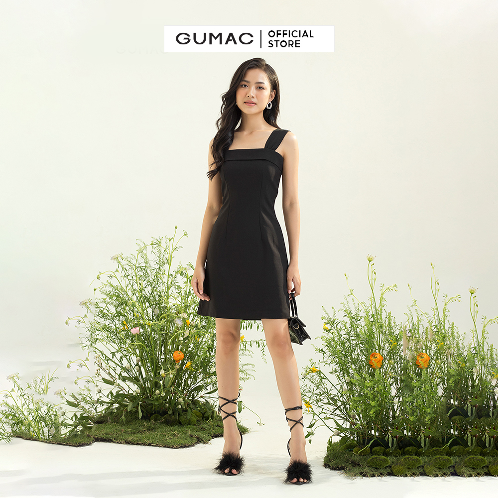 Đầm nữ GUMAC DC03003 form A hai dây cúp ngực