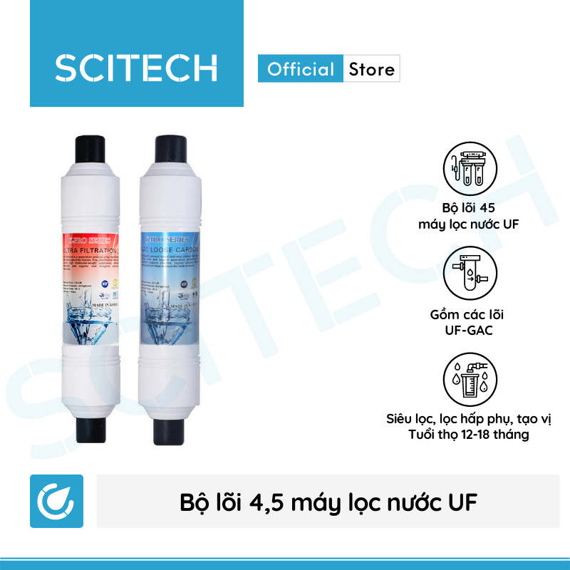 Bộ lọc nước uống công nghệ UF 5 cấp lọc by Scitech (Không dùng điện, không nước thải) - Hàng chính hãng