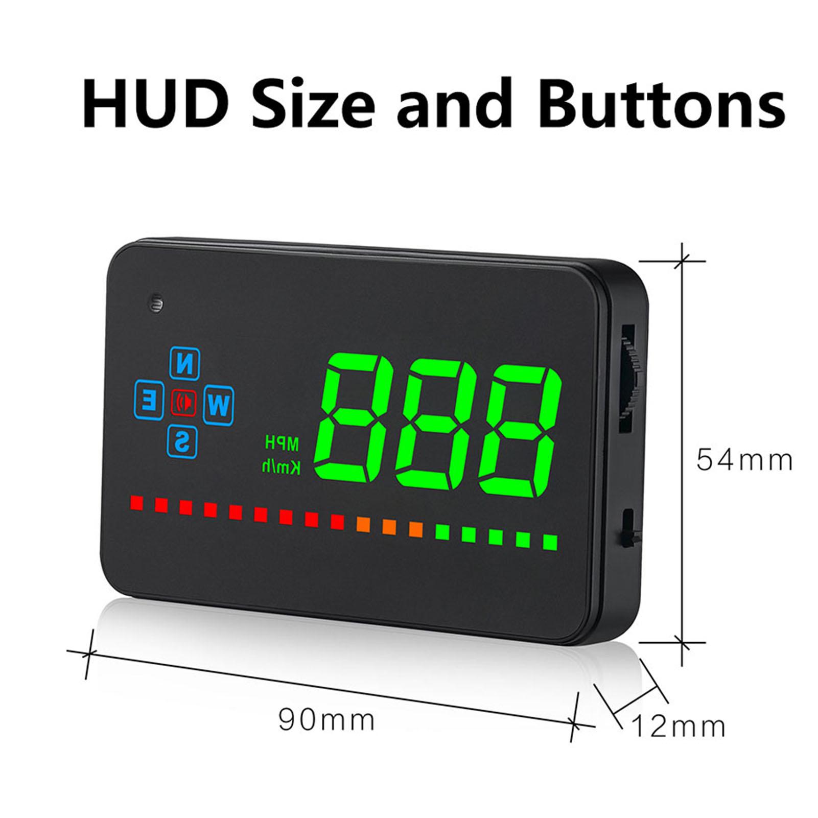Universal HUD Head Up Display GPS Digital Speedometer with MPH for Cars Odometer Speed