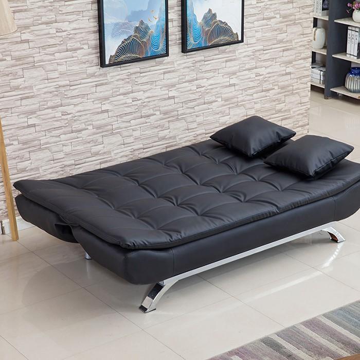 Ghế Sofa Da PU Đệm Bọt Biển Mở Ra Làm Giường, Khung Thép Chắc Chắn Chịu Lực Tốt, Tặng kèm 2 Gối