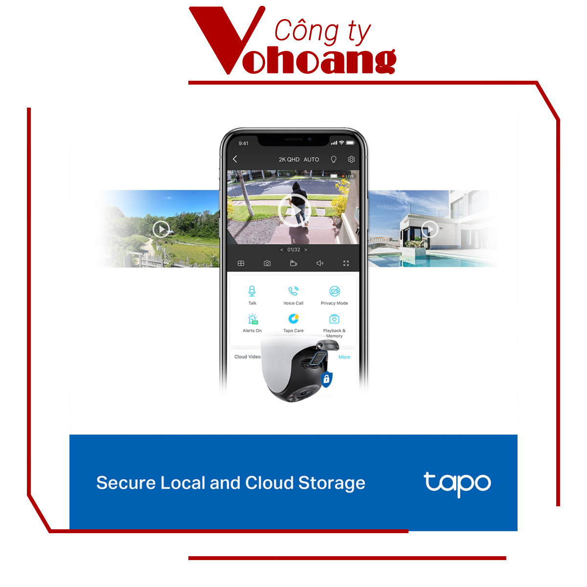 Camera TP-Link Tapo C520WS 2K 360 Ngoài Trời - AI Thông Minh Phát Hiện Chuyển Động, Hỗ Trợ Smart Home