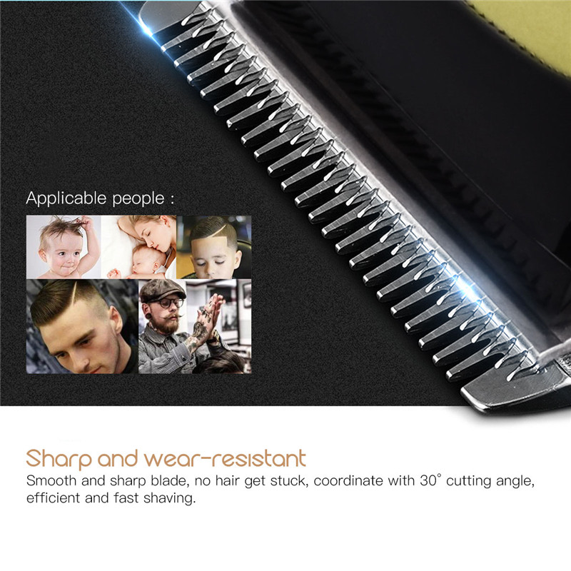 Tông đơ cắt tóc Kemei KM-1990 chuyên nghiệp điều chỉnh 2 mức tốc độ, có màn hình LED hiển thị pin, sạc nhanh có thể sử dụng cắm trực tiếp thích hợp dùng cho tiệm tóc, gia đình và cắt tóc trẻ em