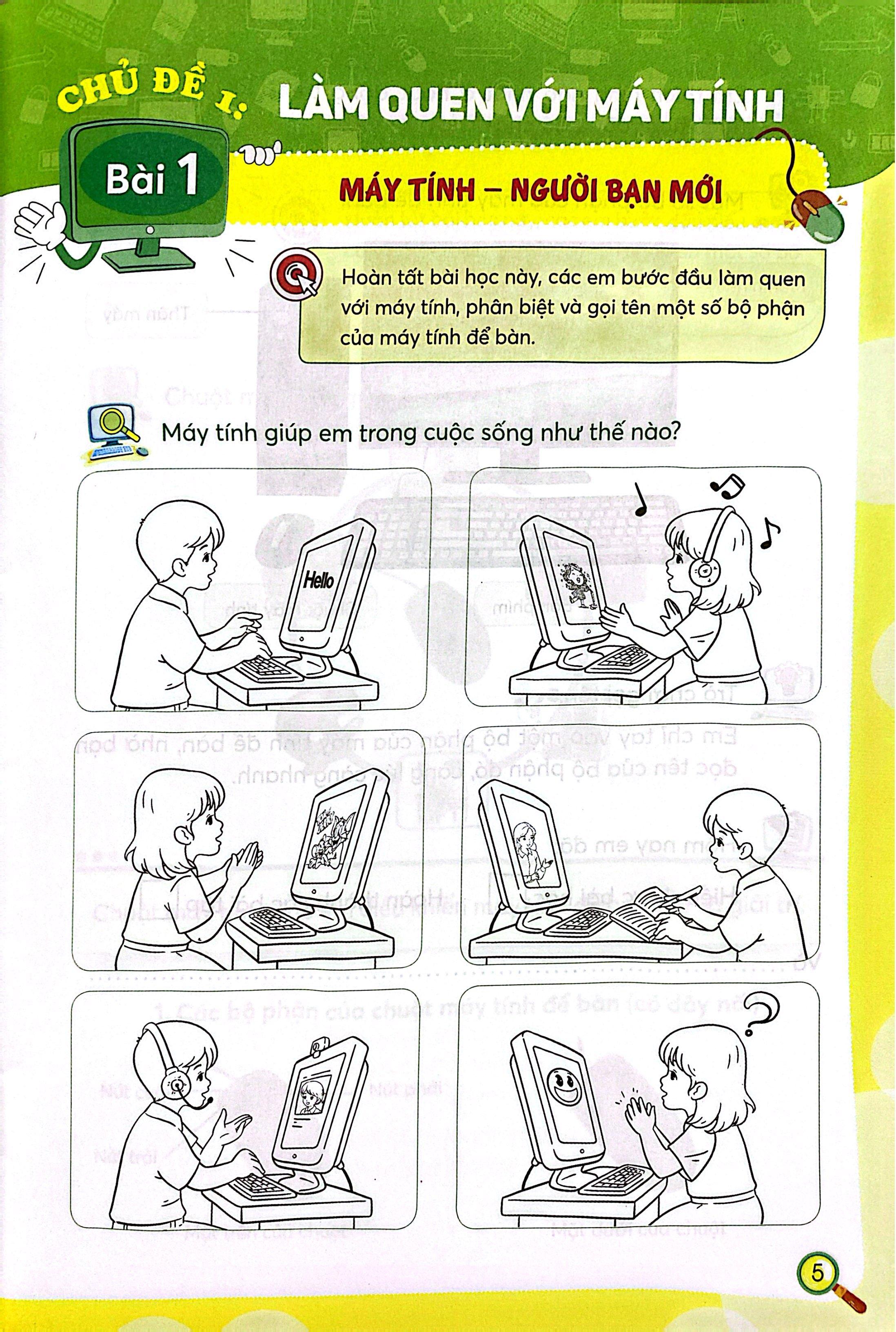 Sách - Luyện Tập Tin Học Lớp 1 (Theo Định Hướng Phát Triển Năng Lực)