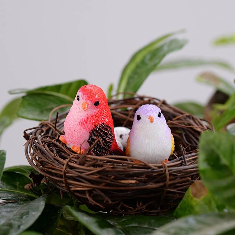 Mô hình con chim nhiều màu sắc trang trí tiểu cảnh, hòn non bộ, cây để bàn, terrarium