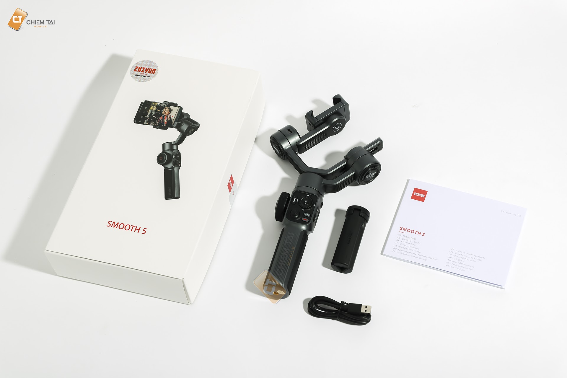 Gậy chống rung Zhiyun Smoooth 5 cho điện thoại hàng chính hãng