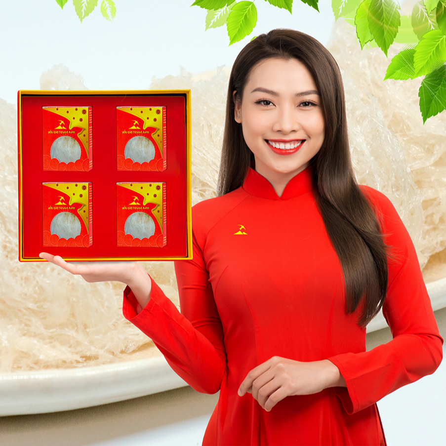 Tổ Yến Sào Tinh Chế (4Tổ/32g/Hộp) Yến Sào Trung Nam - Hộp quà tặng